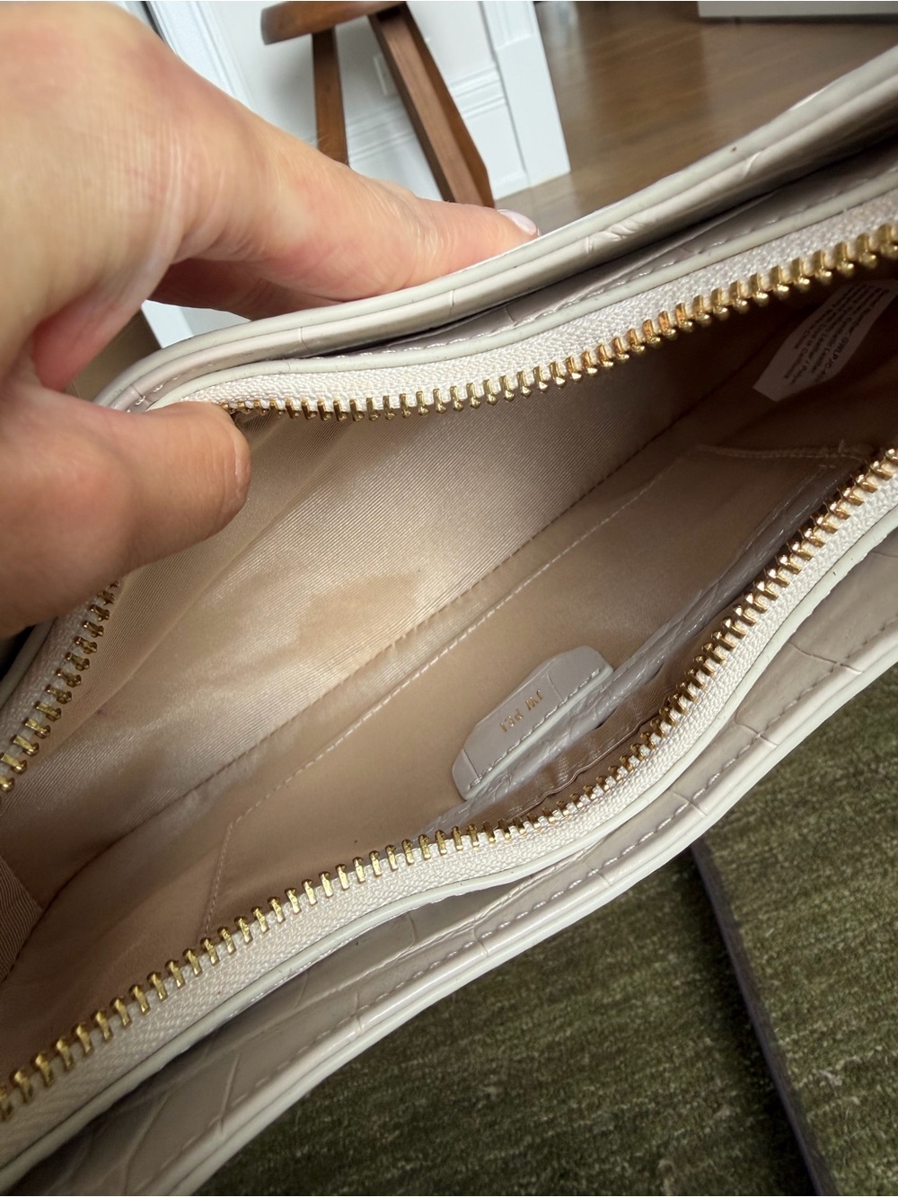 JW PEI Ruby Shoulder Bag - Cream White Croc - Picture 6 of 6